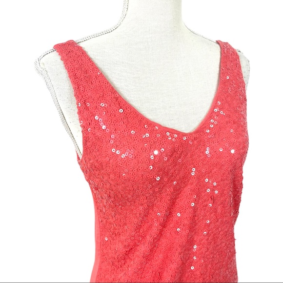 J.Crew Sleeveless coral sequin tank top - Picture 9 of 14